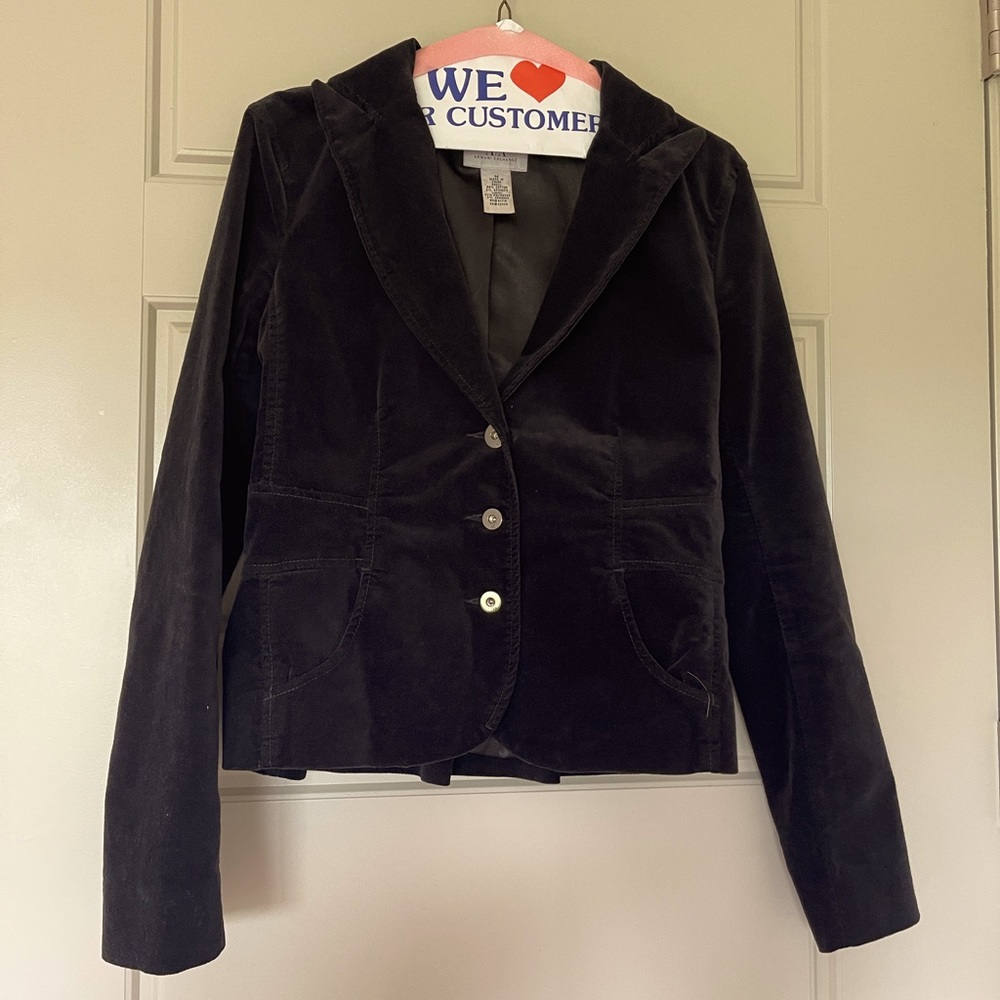Black Velvet Armani Exchange Blazer